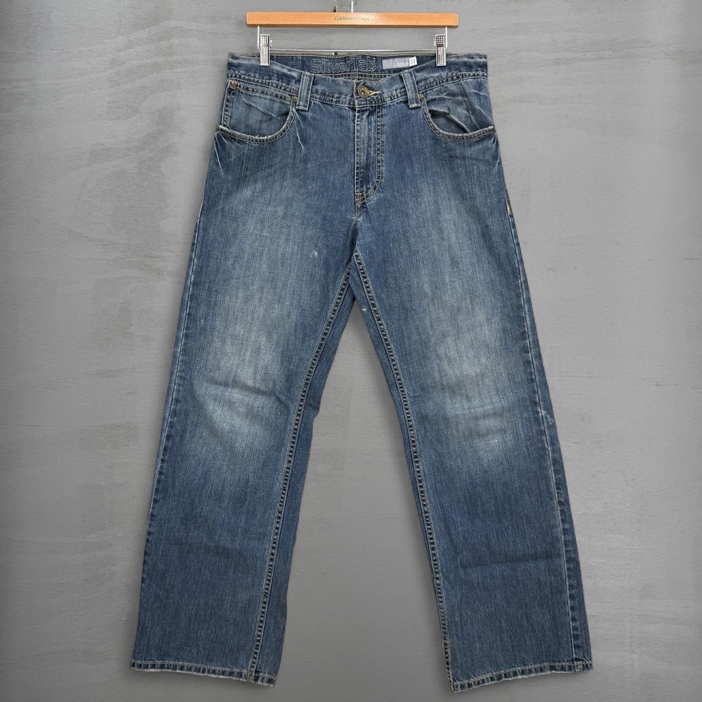 Vintage Levi's SilverTab 10" Loose Fit Wide Leg Jeans Blue Baggy Relaxed 33 x 31